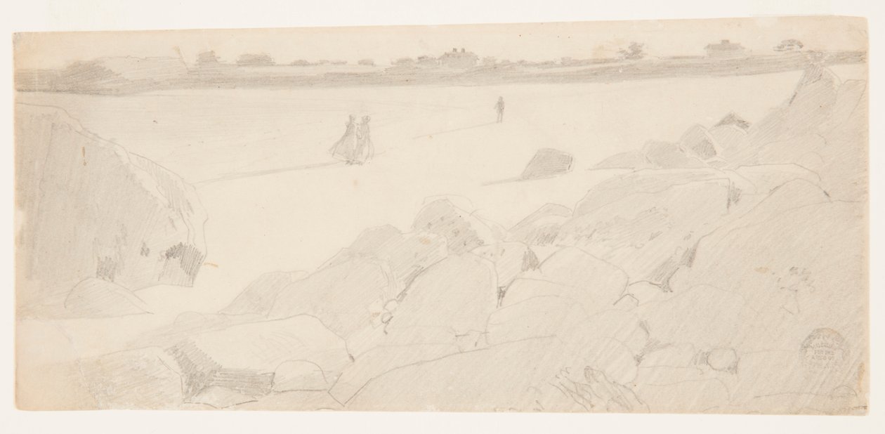 "Rocky Coast and Gulls" için Çalışma by Winslow Homer
