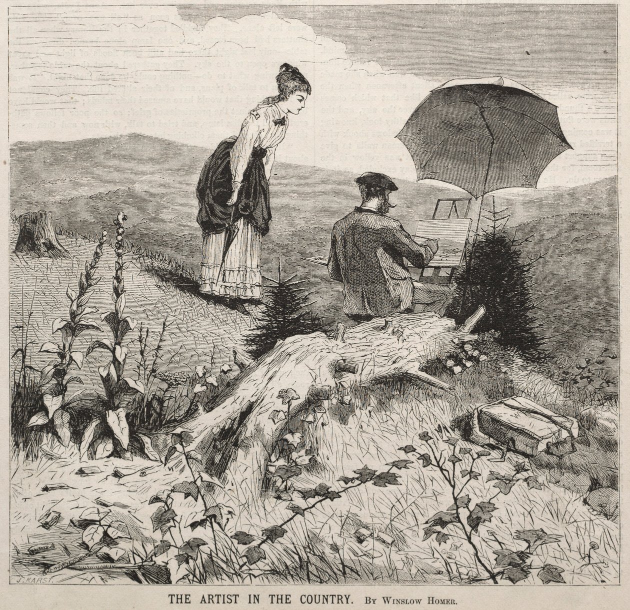Ülkedeki Sanatçı, 1869. by Winslow Homer