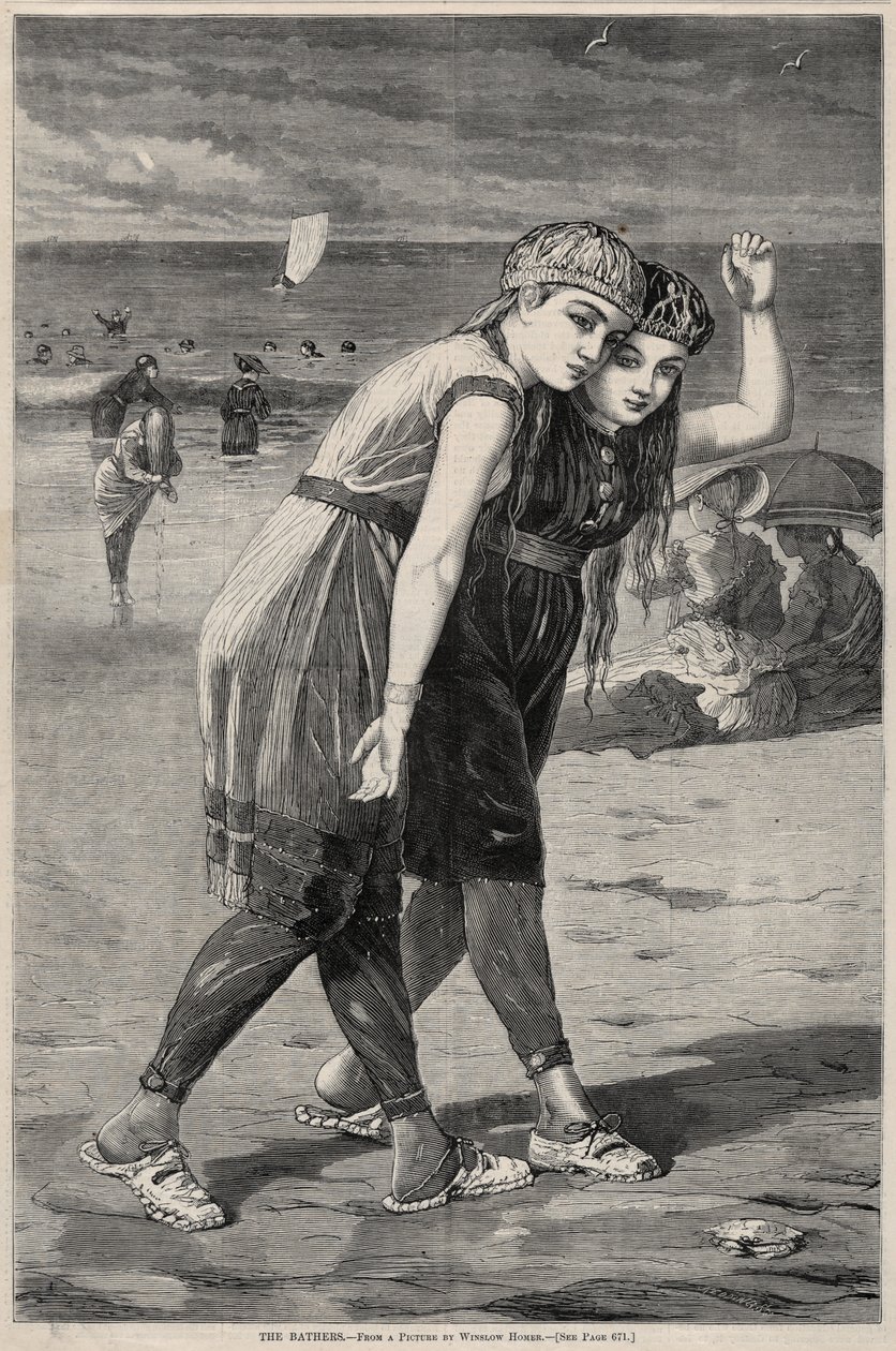 Yıkananlar, 1873. by Winslow Homer