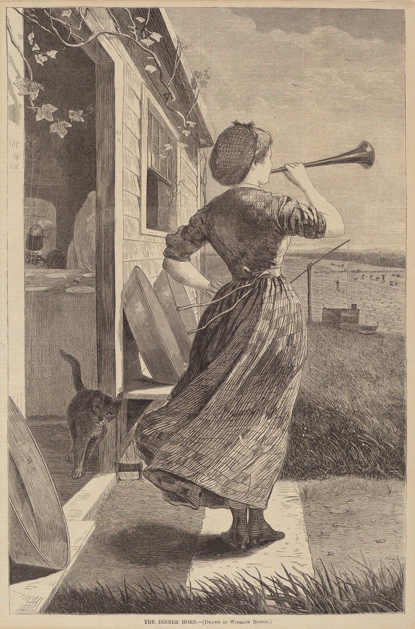 Akşam Yemeği Boynuzu, 1870 yayınlandı. by Winslow Homer