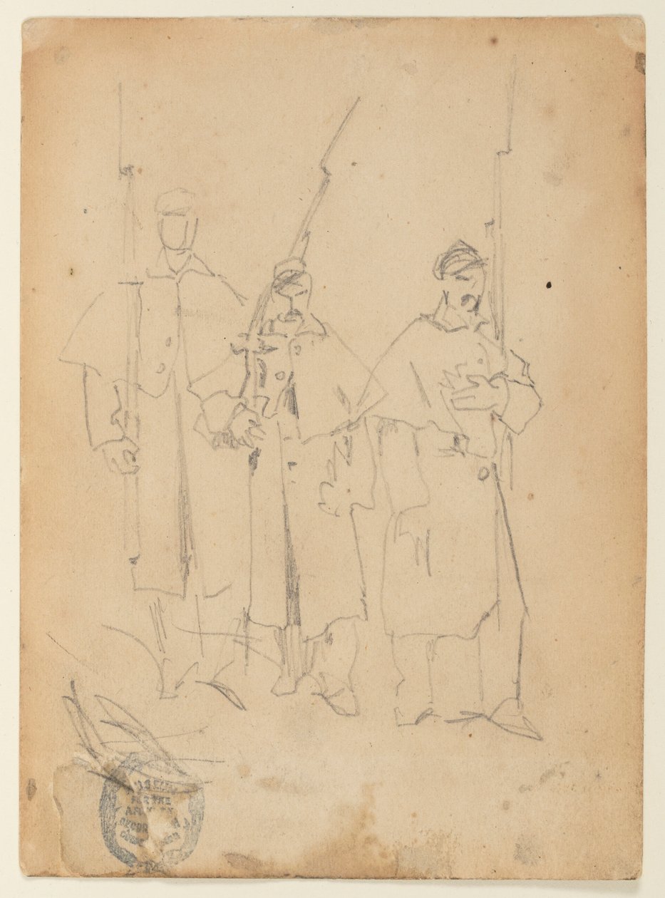 üç asker by Winslow Homer