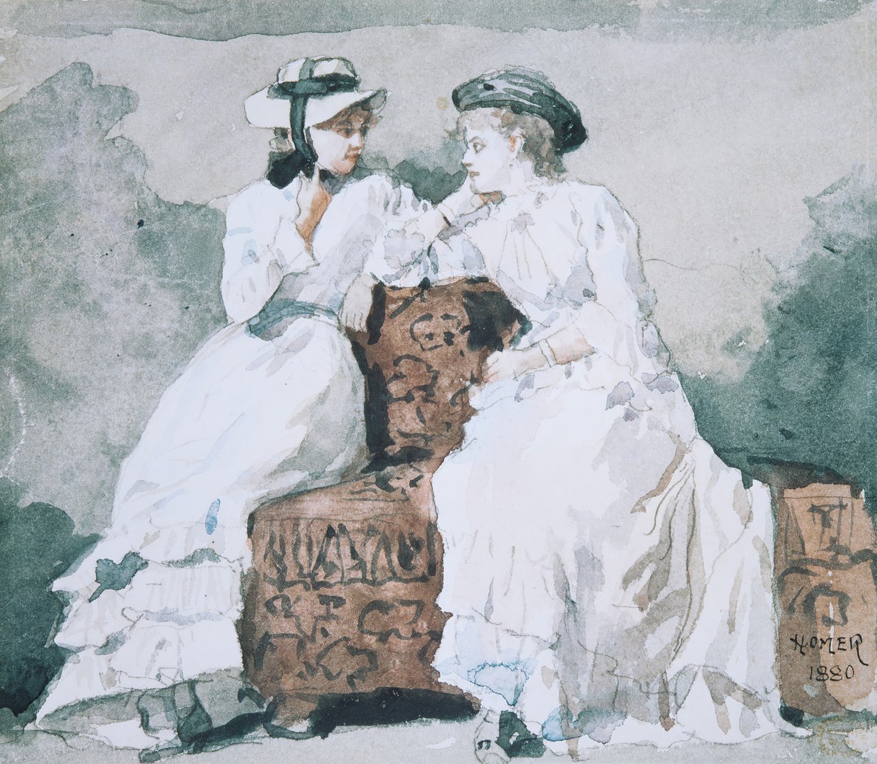İki Hanım, 1880. by Winslow Homer