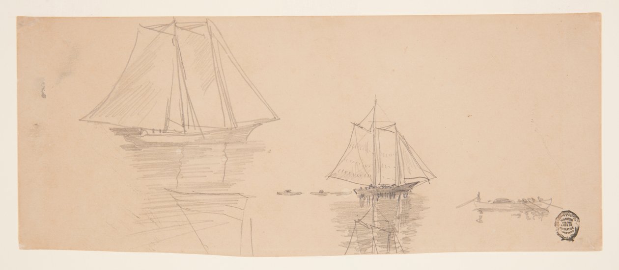 İki Schooner ve Dories by Winslow Homer