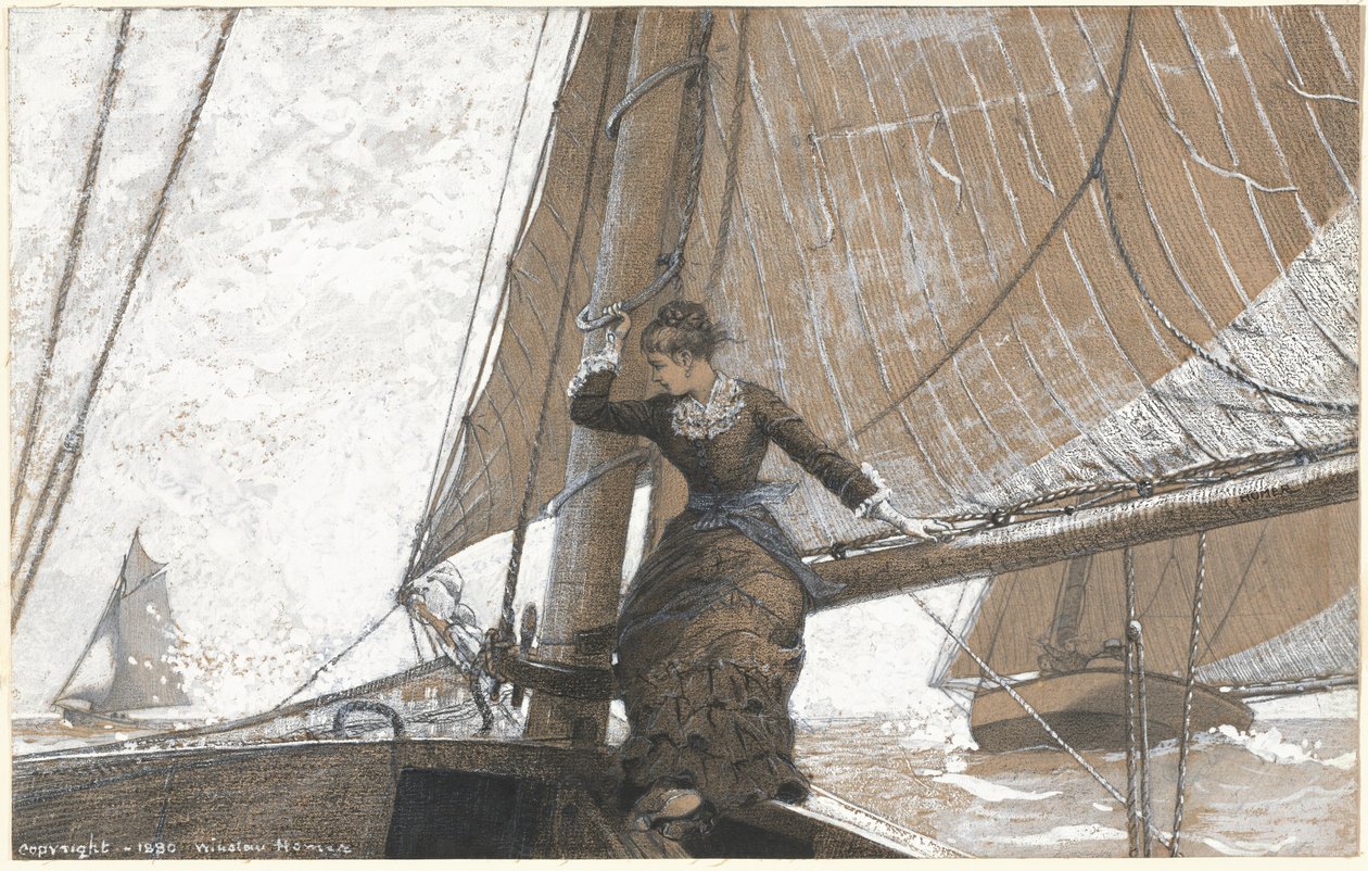 Yatçı Kız, 1880. by Winslow Homer