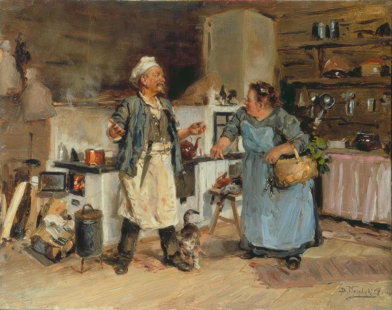Mutfakta anlaşmazlık by Wladimir Jegorowitsch Makowski