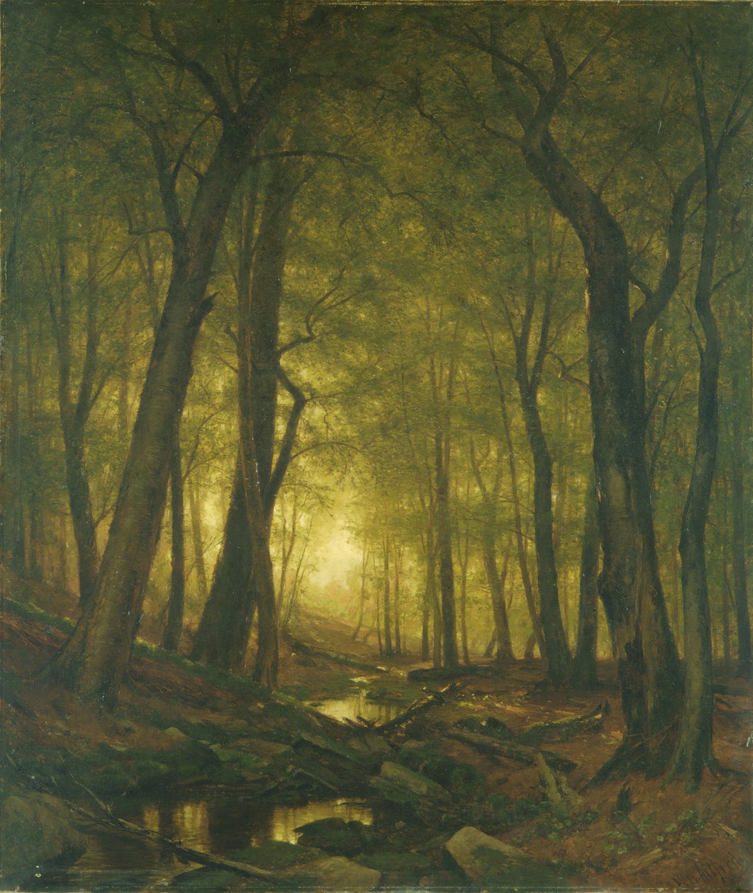 Ormanda Akşam, 1876. by Worthington Whittredge