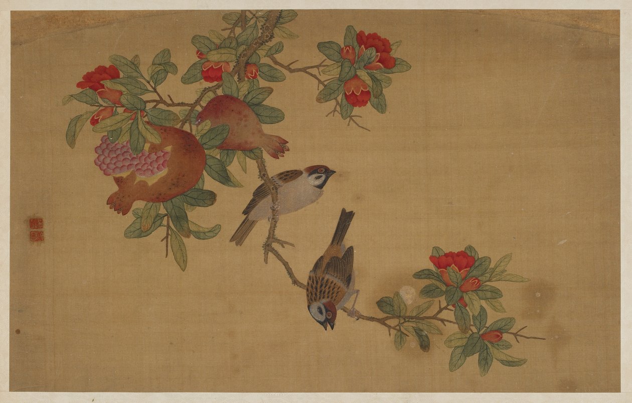 Kuşlar, Meyveler ve Çiçekler, Qing hanedanı, 1741. by Wu Zhang