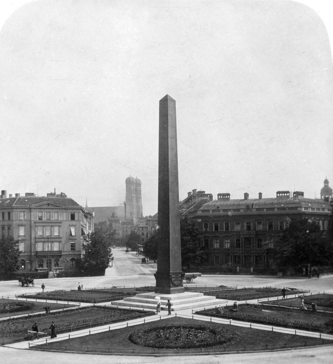 Karolinenplatz, Münih, Almanya, 1900