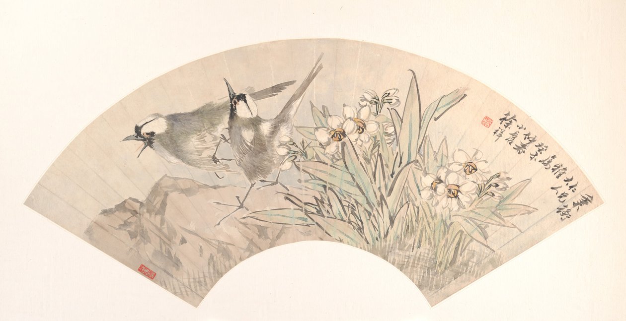 Kuşlar ve Nergis, 1883 tarihli. by Xu Xiang