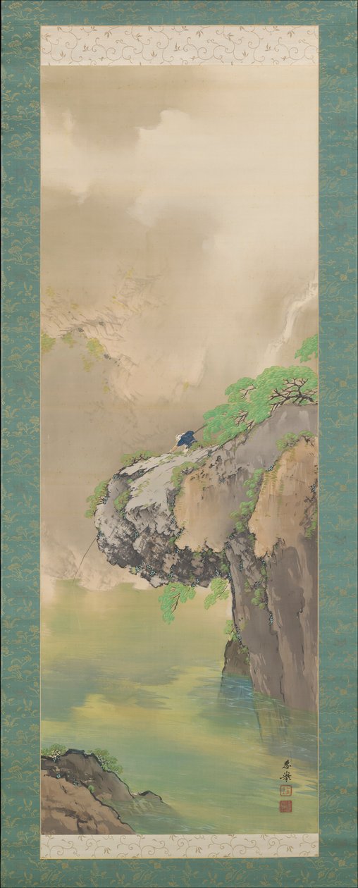 Dağ Çayı Kenarında Balık Tutmak by Yamamoto Shunkyo