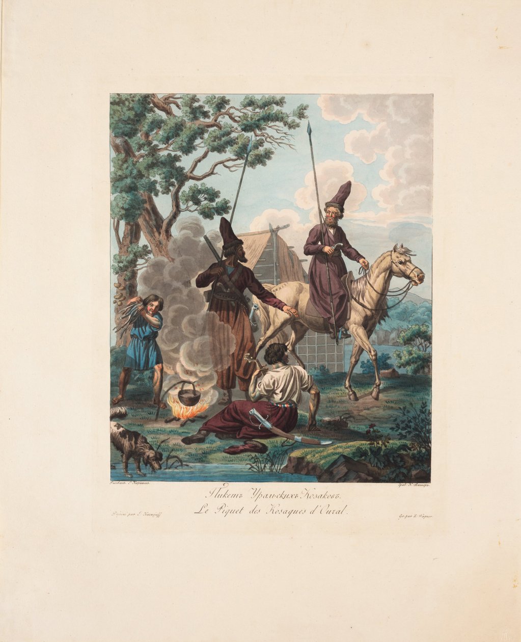 Ural Kazakları, 1812 by Yegor Karneyev