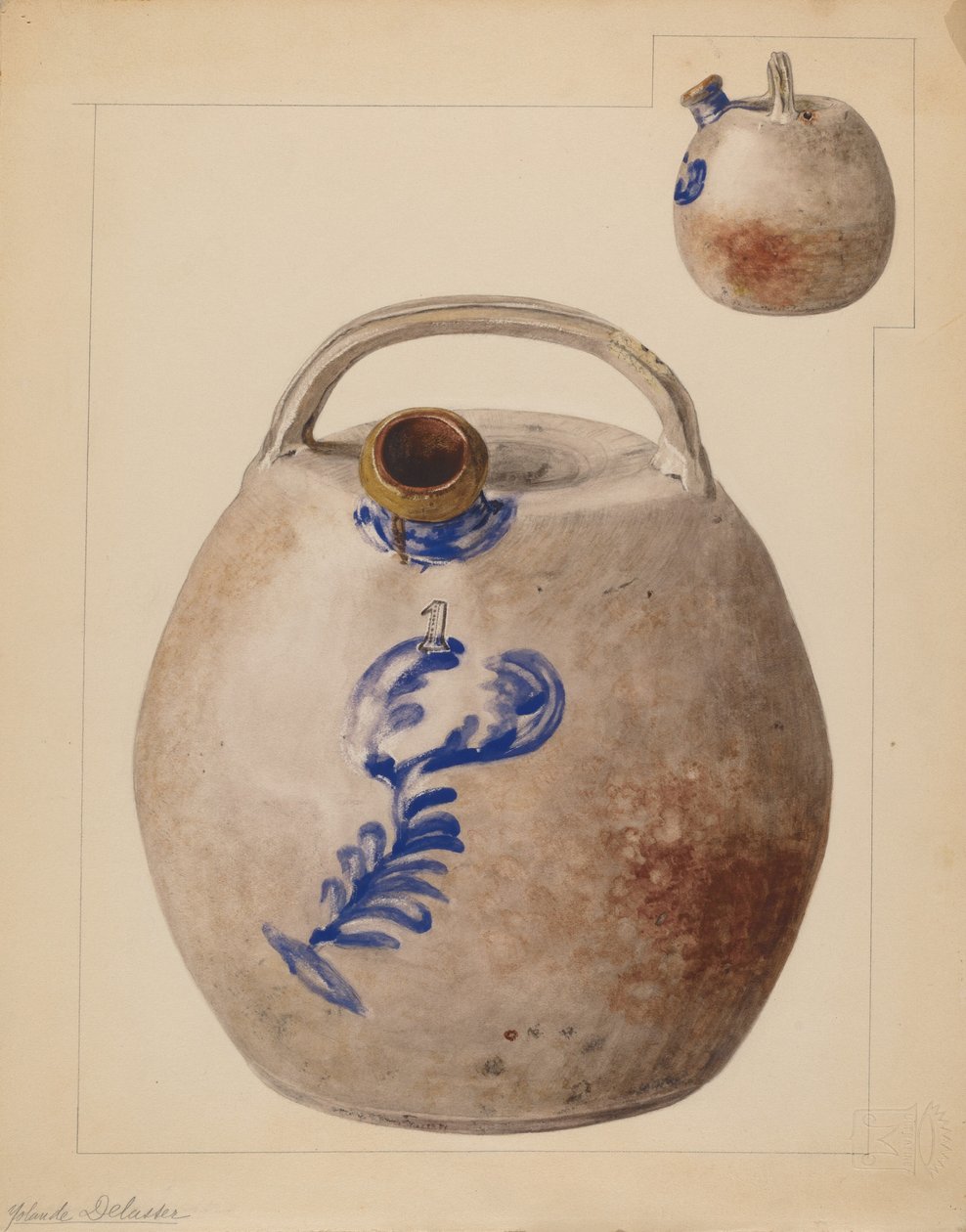 Biçerdöver Sürahisi, c. 1937. by Yolande Delasser