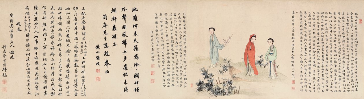 Yuan Mei ve kız öğrencileri by Yuan Mei