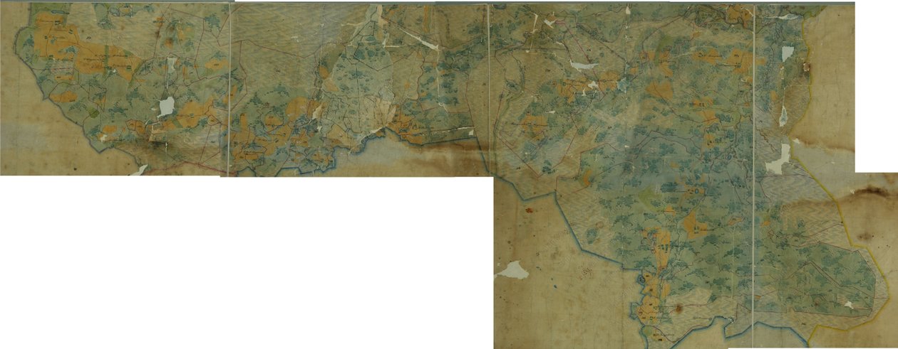 Türkçe: Pokrovsky bölgesinin haritası (PGM 1 verst) 1780 - 1790 by неизвестны