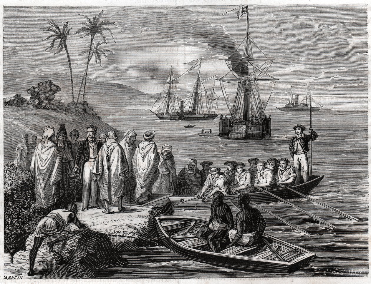 Kablo telgraf denizaltısı. Telgraf denizaltı kablosu. by Frederick (attr. to) Barnard