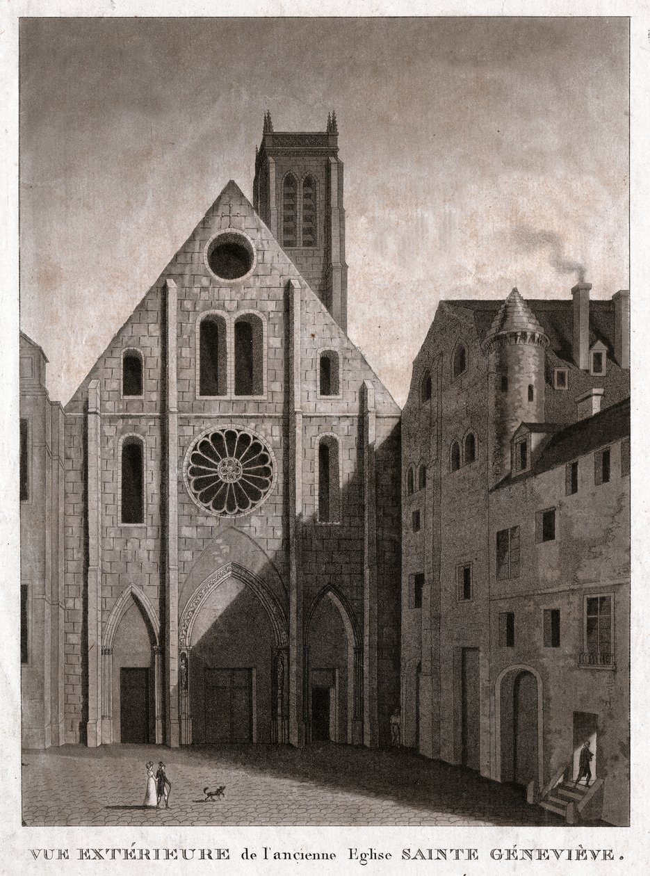Sainte Genevieve Kilisesi, 19. yüzyılın başlarında (gravür) by . .