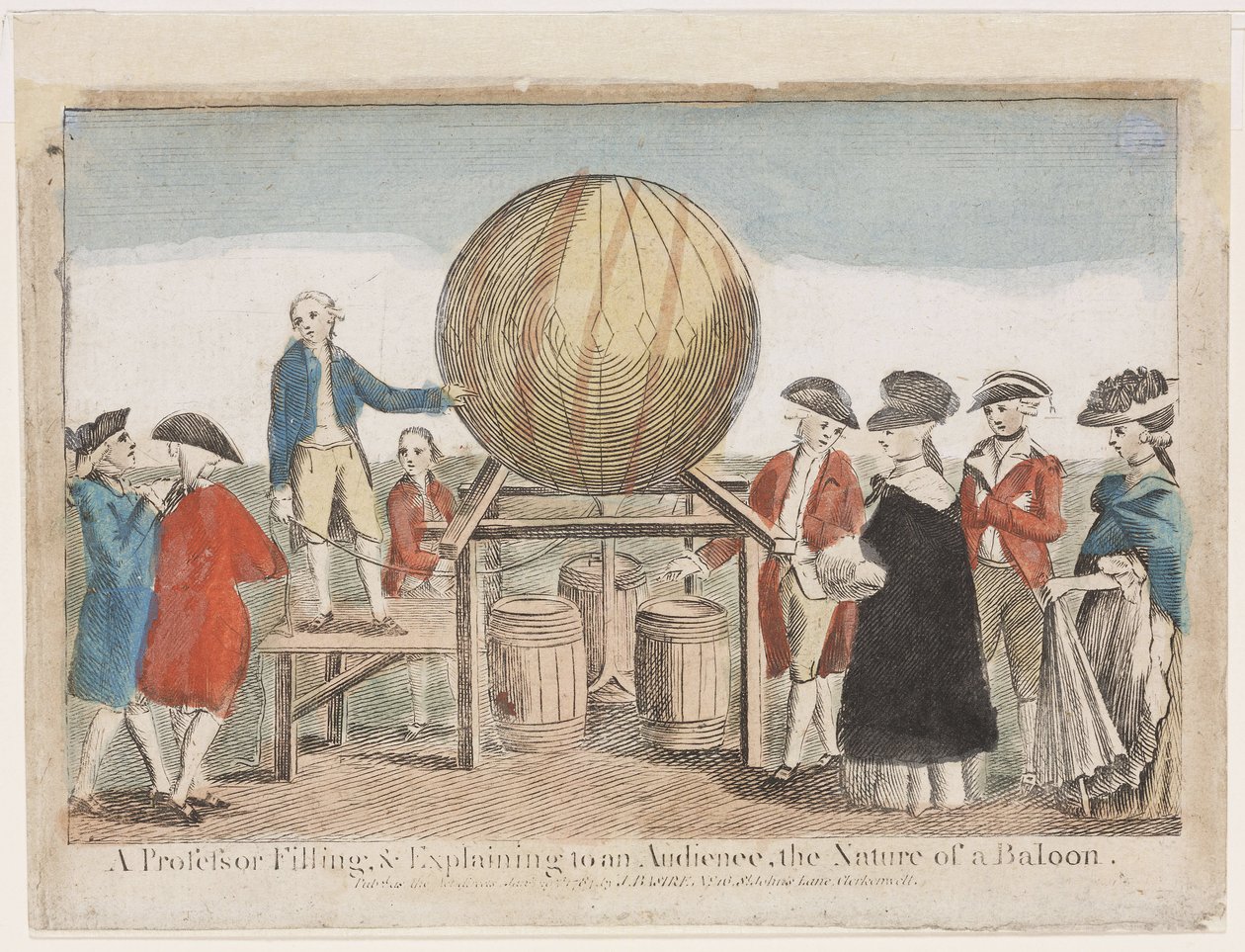Balonlaşmanın gösterilmesi, c 1784 by Frederick (attr. to) Barnard