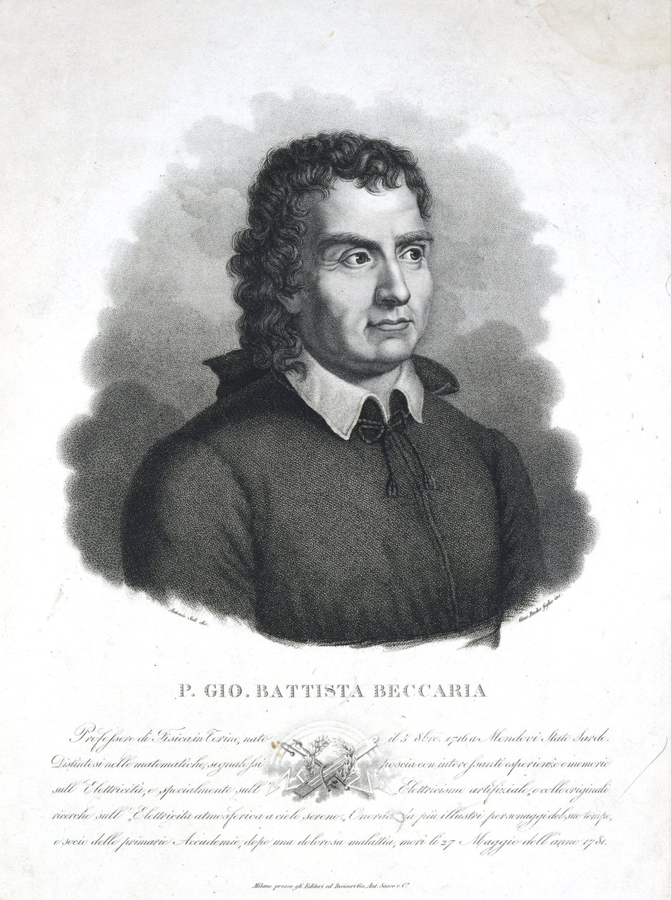 Giambattista Beccaria, İtalyan din adamı ve bilim adamı by Frederick (attr. to) Barnard