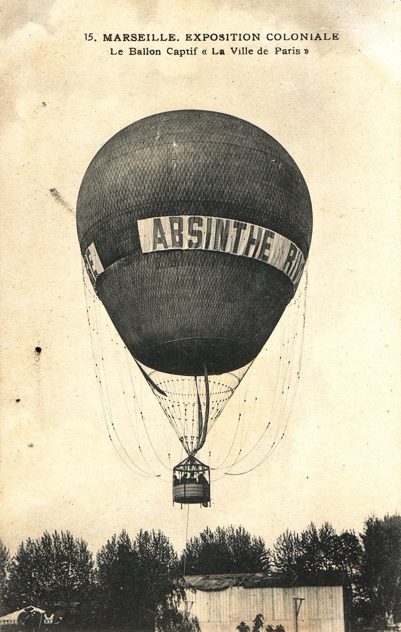 Sıcak hava balonu reklam Absinthe Rivoire by Frederick (attr. to) Barnard