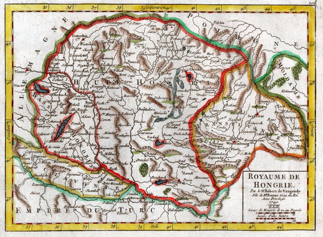 Macaristan Haritası 1749 by . .