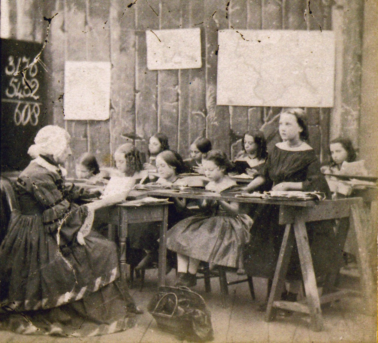 Matematik dersi, c.1890 (fotoğraf) by Frederick (attr. to) Barnard
