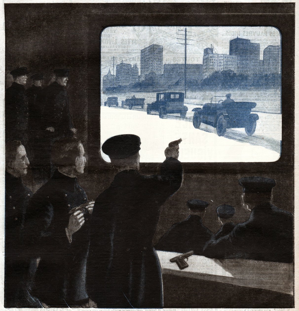 Polis çekim seansı. Polislerin atış eğitimi. by Ferdinand Georg Waldmuller