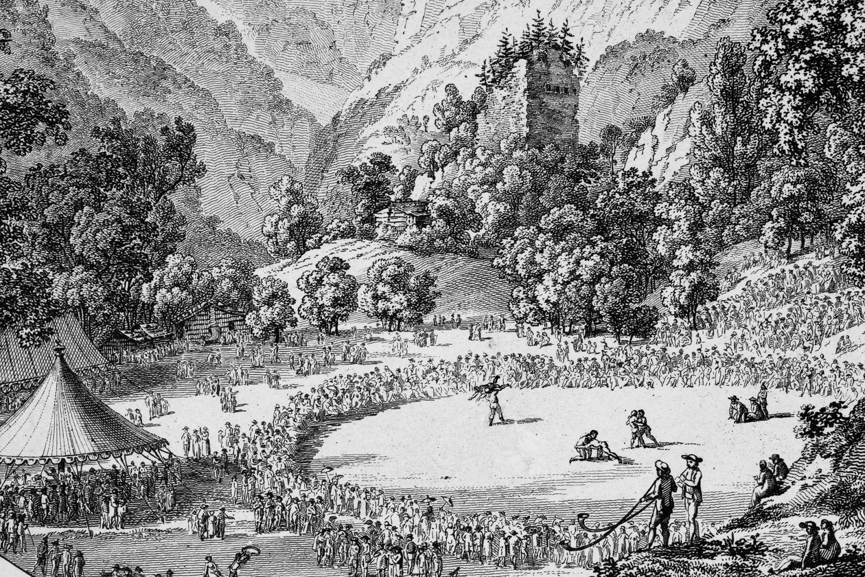 İsviçre Unspunnenfest 1805 (s/b fotoğraf) by Frederick (attr. to) Barnard
