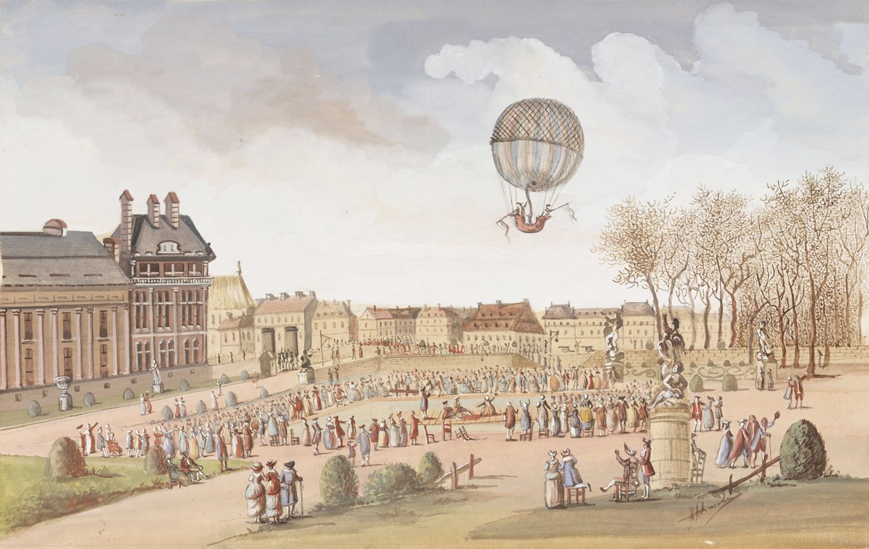 Hidrojen balonuyla ilk çıkış by Frederick (attr. to) Barnard
