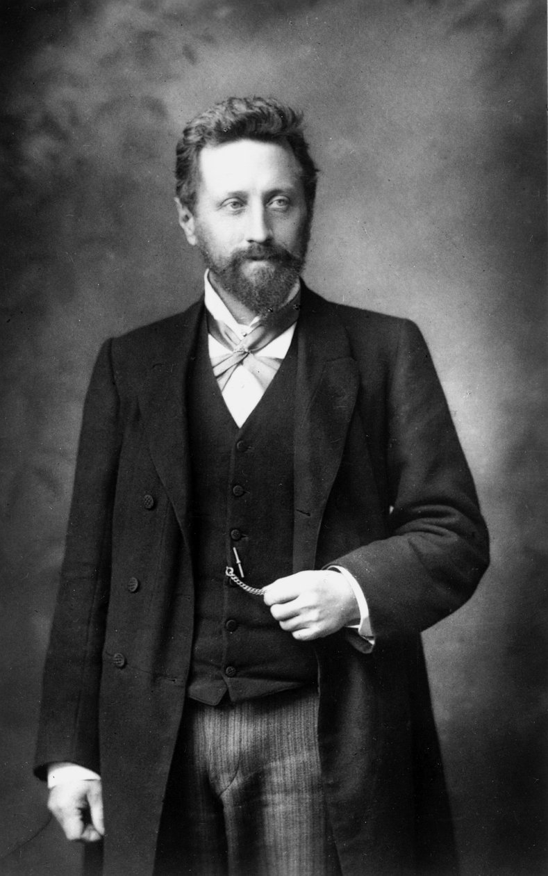 William Ayrton, İngiliz mühendis, 1890 dolayları by Frederick (attr. to) Barnard