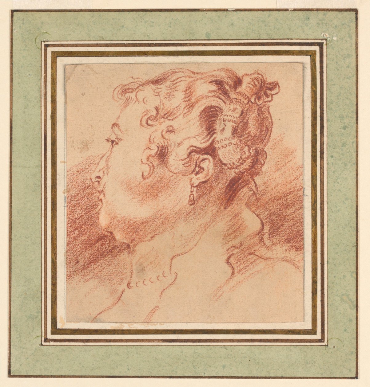 Kadın Başı Çalışması by after Antoine Watteau