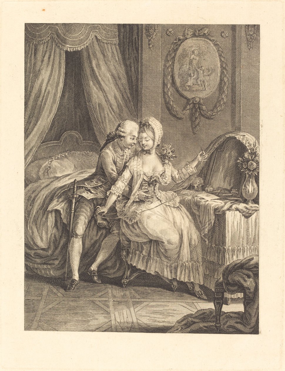 Bayan bir tuvalet by after Charles Eisen