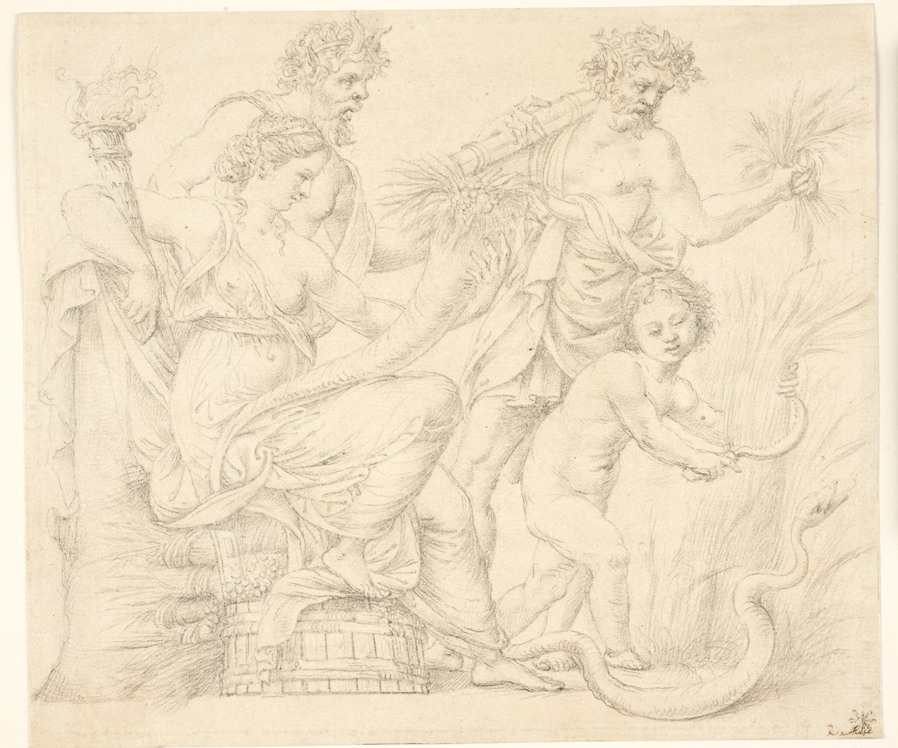 Persephone ve Dionysos by after Giulio Romano