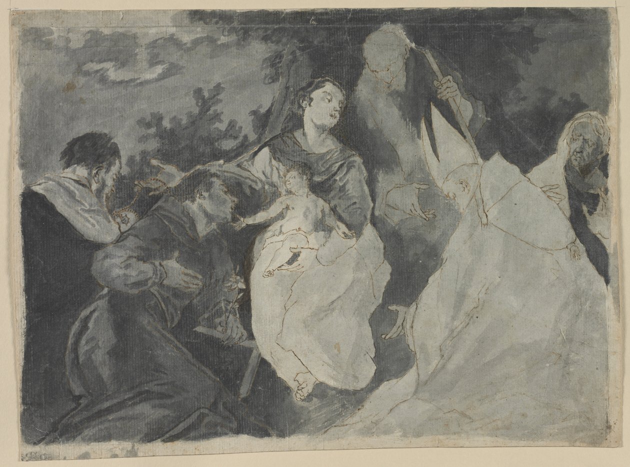 Azizler ile Madonna ve Çocuk by after Giuseppe Bazzani