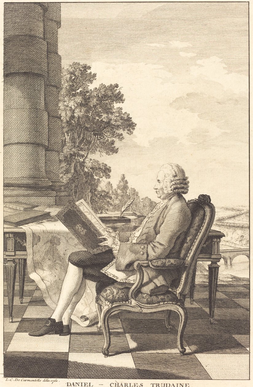 Daniel-Charles Trudaine by after Louis de Carrogis French 18th Century called Carmontelle