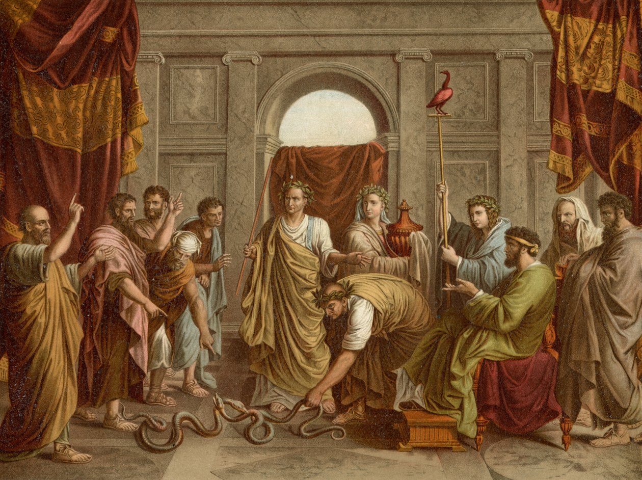 Yılan Mucizesi by after Nicolas Poussin