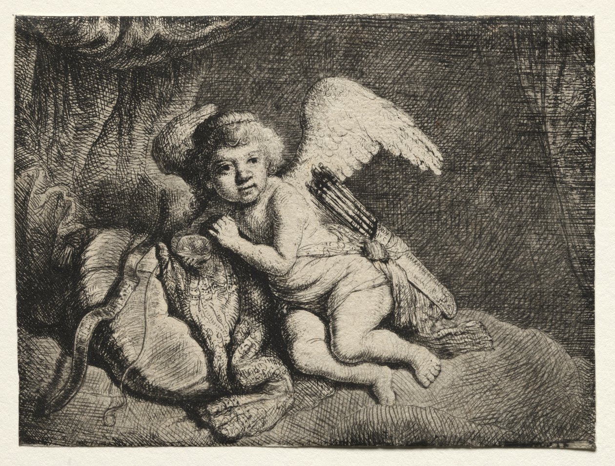 aşk tanrısı dinlenme by after Rembrandt van Rijn