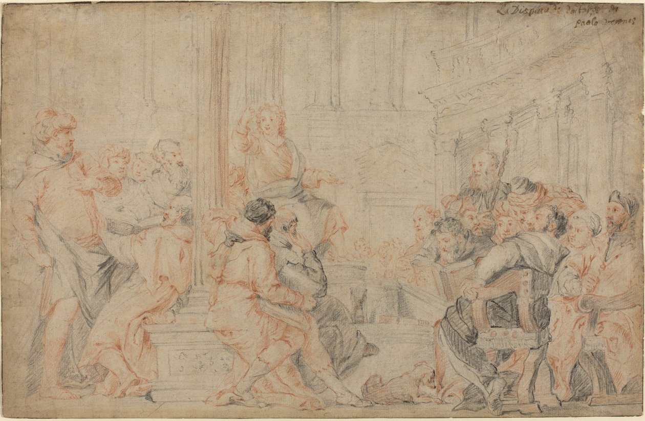Doktorlar arasında İsa by after Veronese