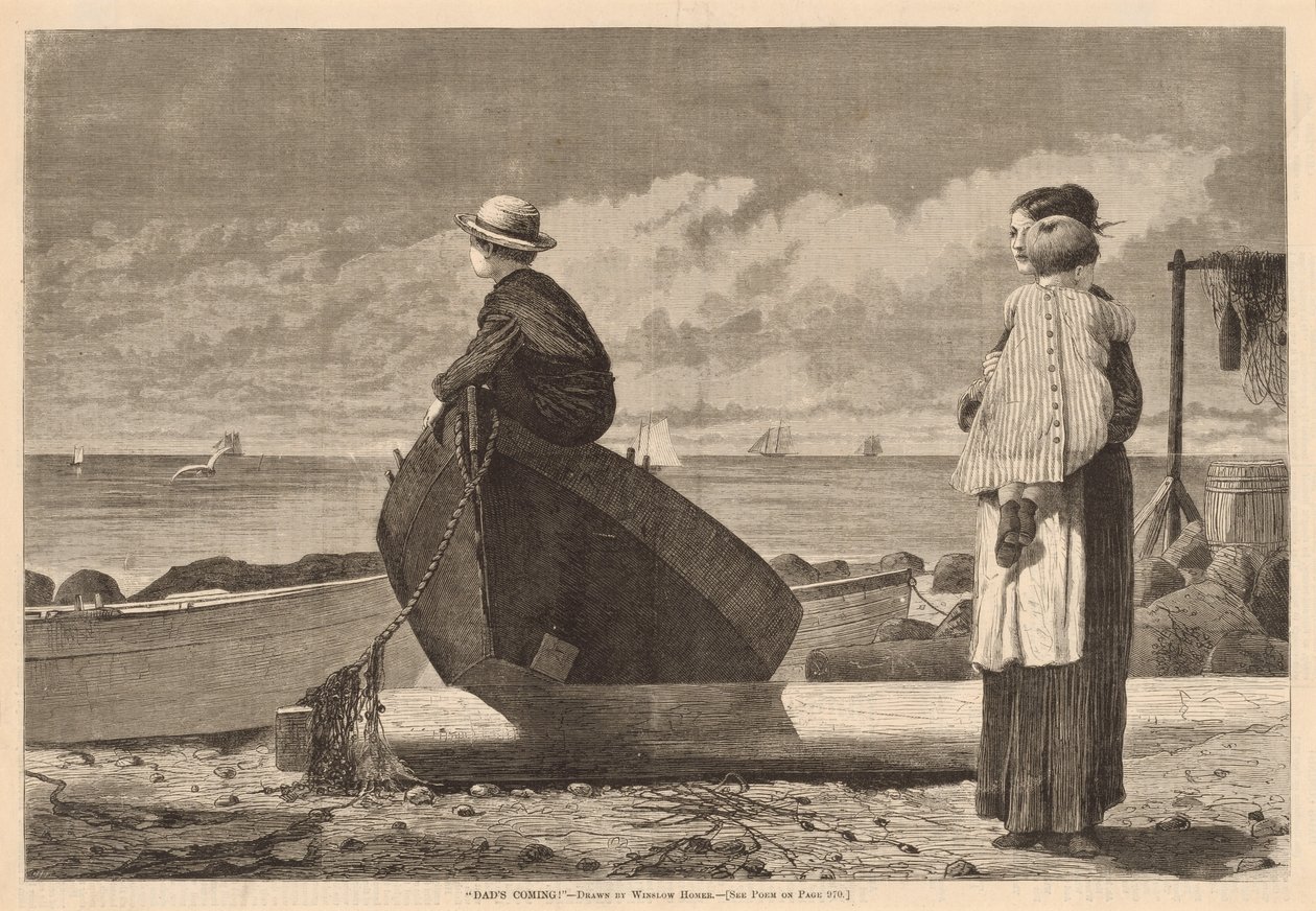 "Babam Geliyor!" by after Winslow Homer