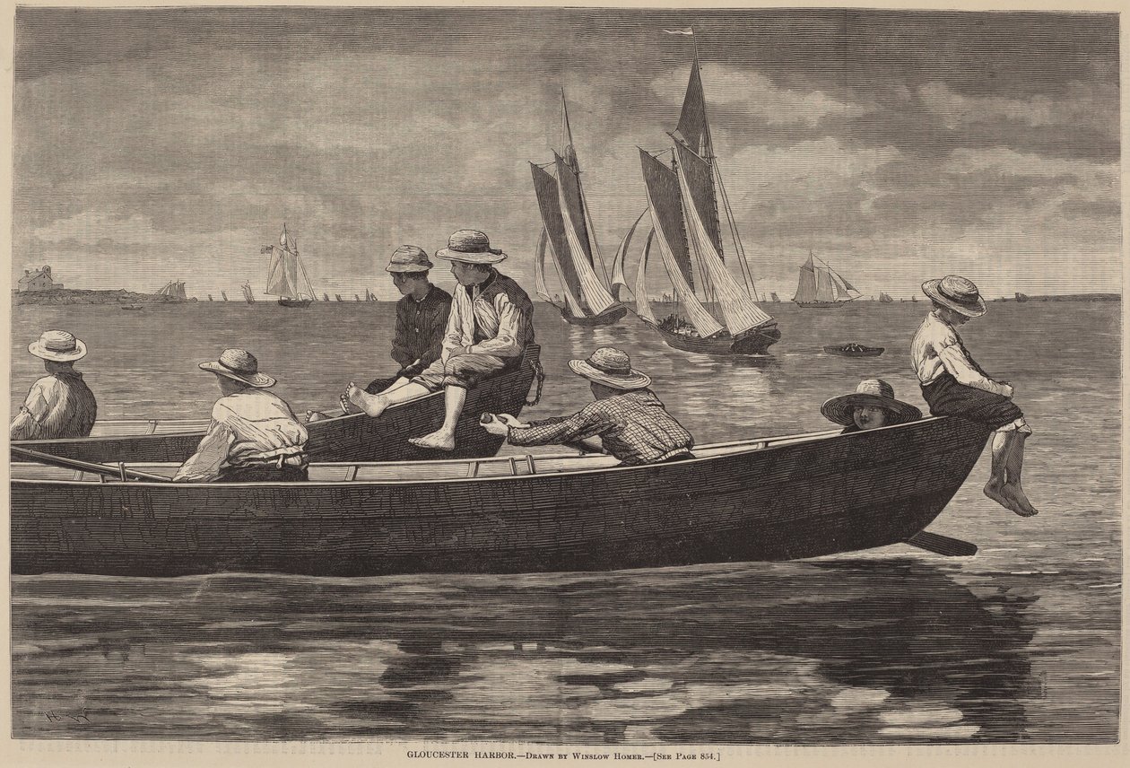 Gloucester Limanı by after Winslow Homer