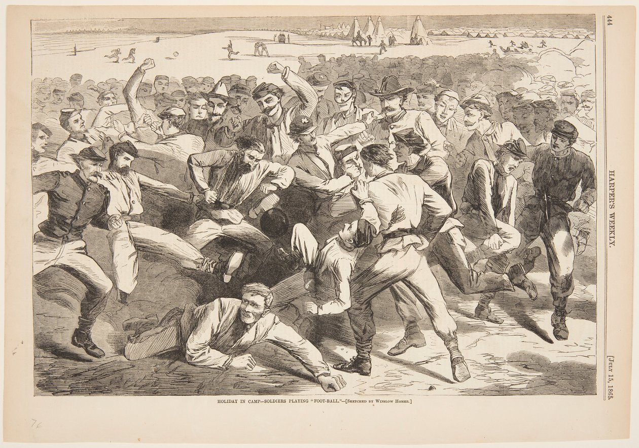 Kampta Tatil - "Futbol" Oynayan Askerler by after Winslow Homer