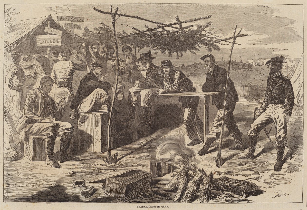 Kampta Şükran Günü by after Winslow Homer