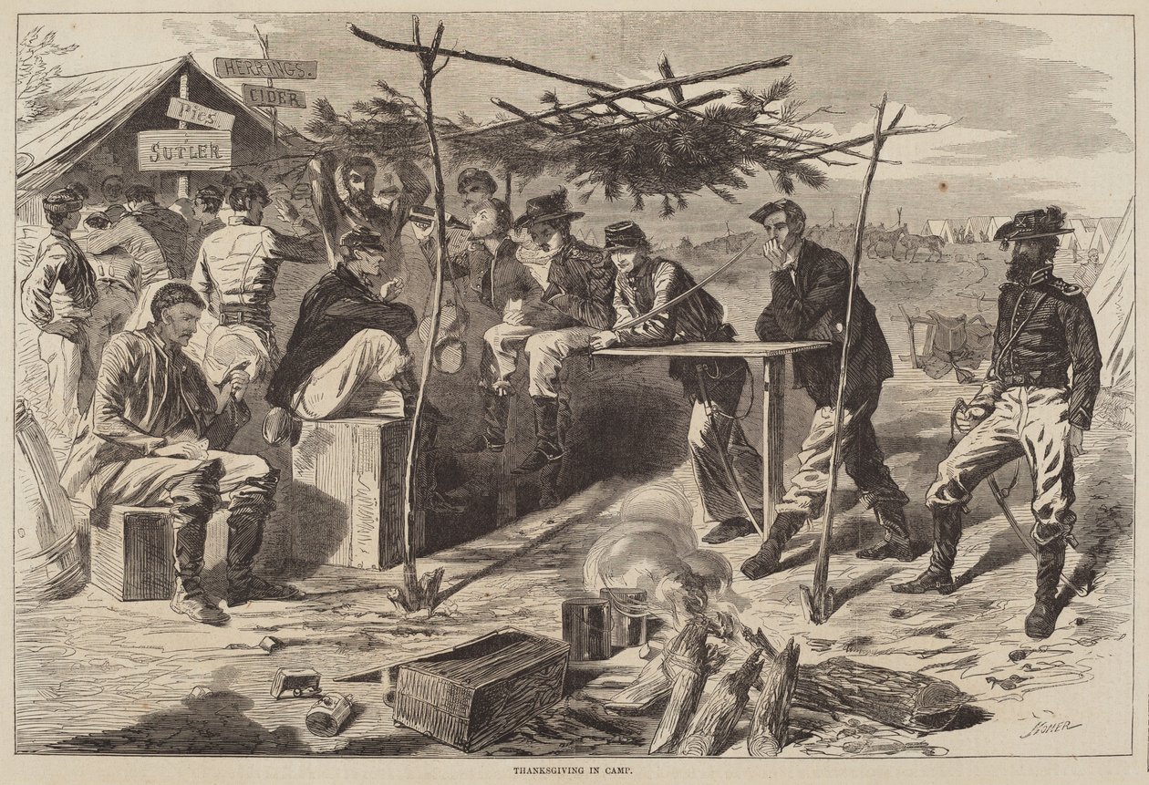 Kampta Şükran Günü by after Winslow Homer
