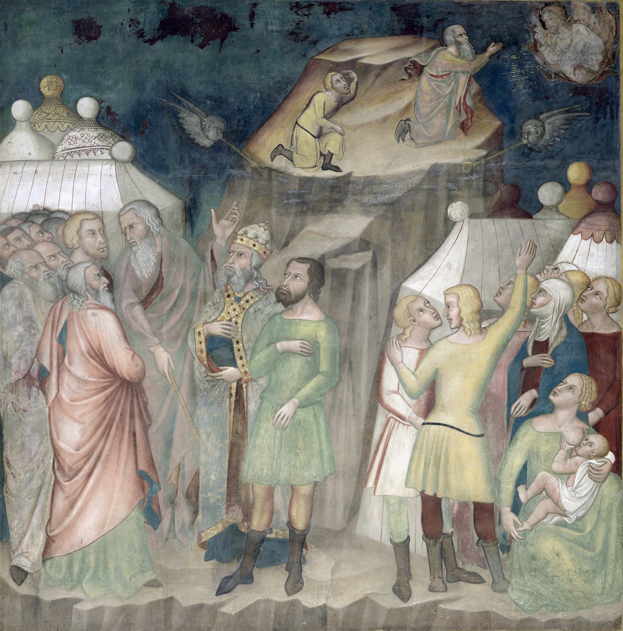 Moses on Mount Sinai, 1356-67  by also Manfredi de Battilori Bartolo di Fredi