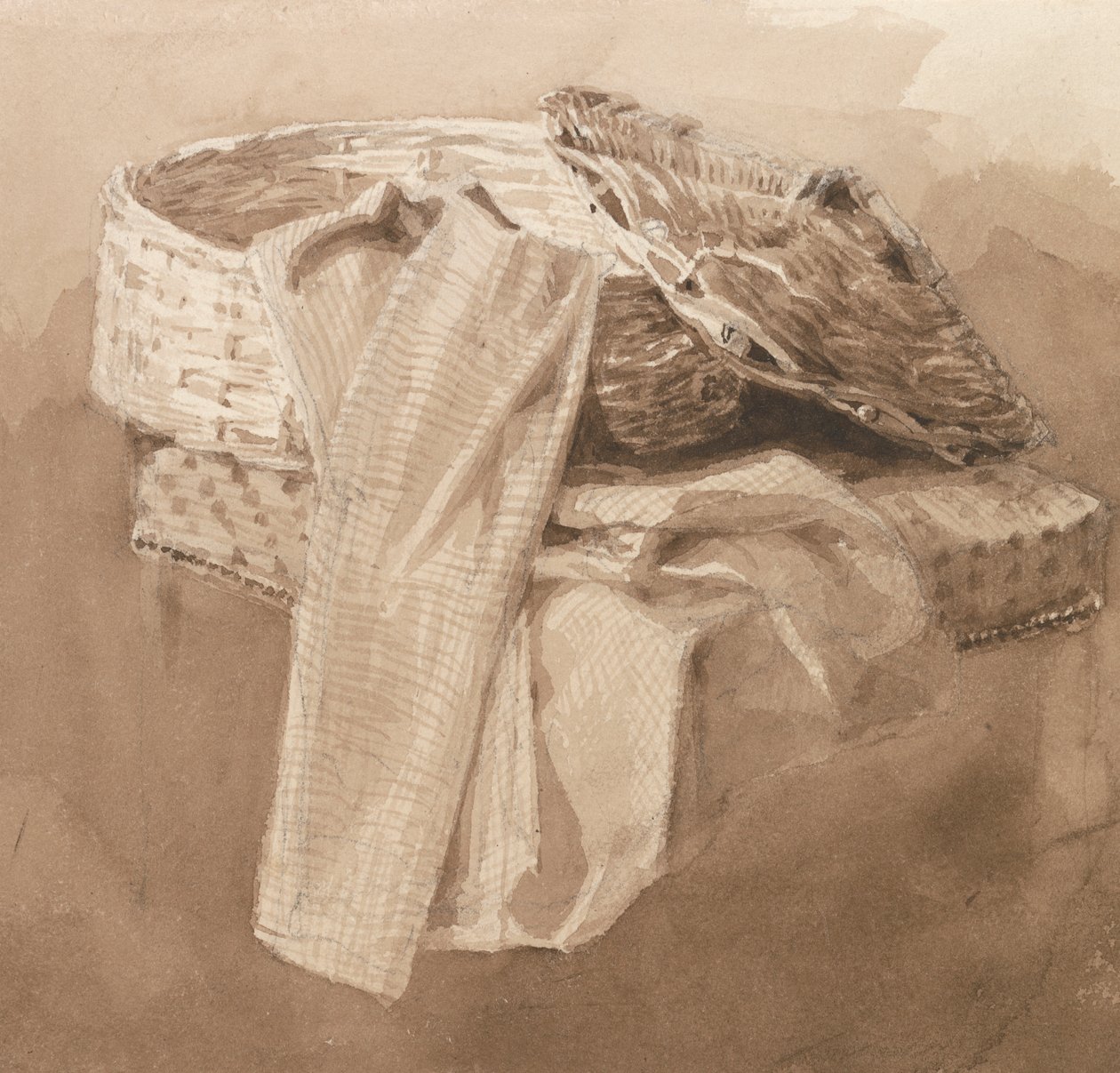 Natürmort: Sepet by attributed to Peter DeWint