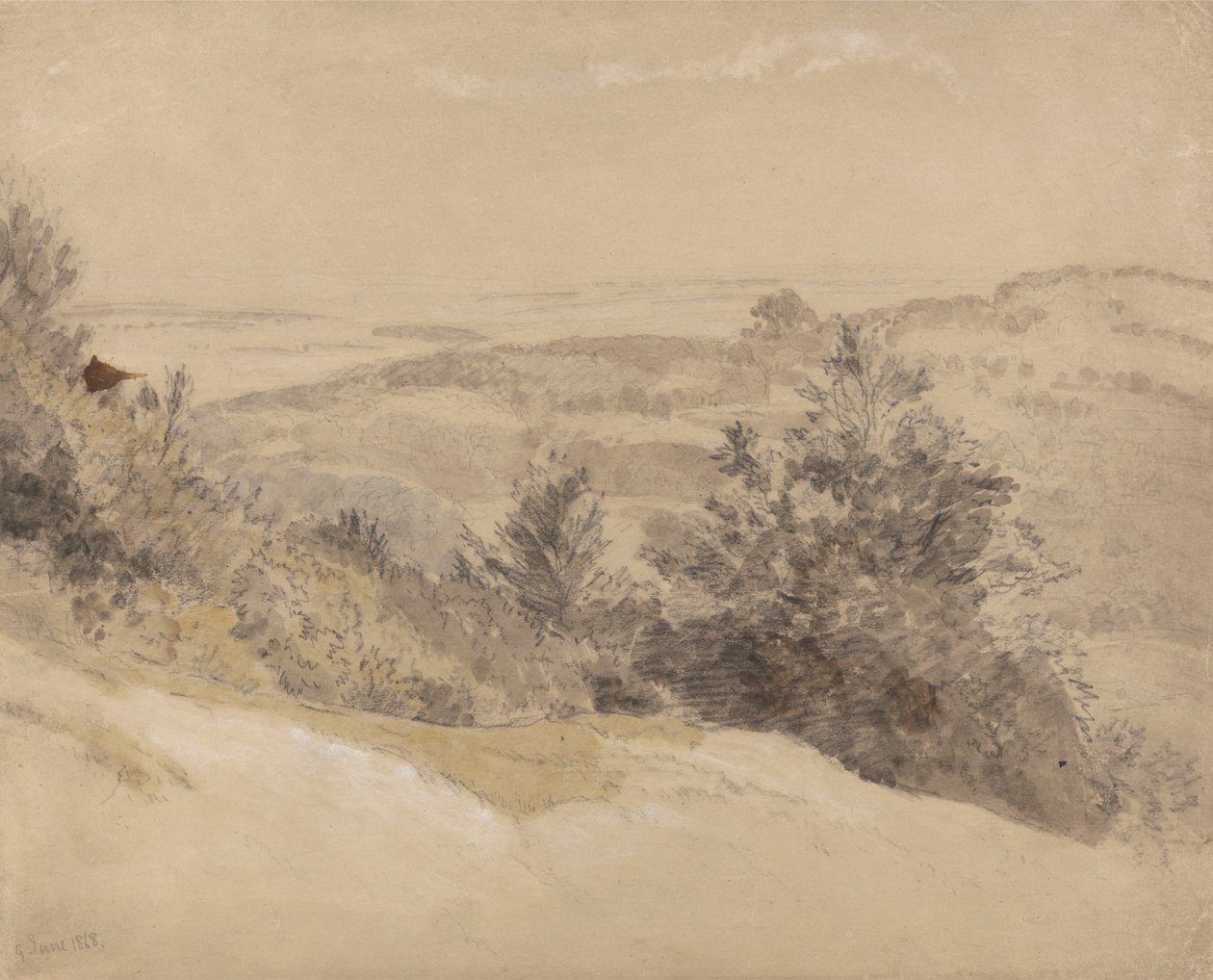 Boxhill by attributed to Samuel Palmer