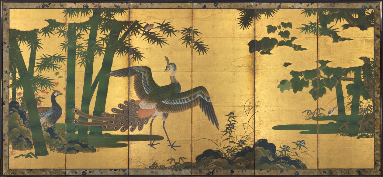 Tavus kuşu ve Bambu by attributed to Tosa Mitsuyoshi