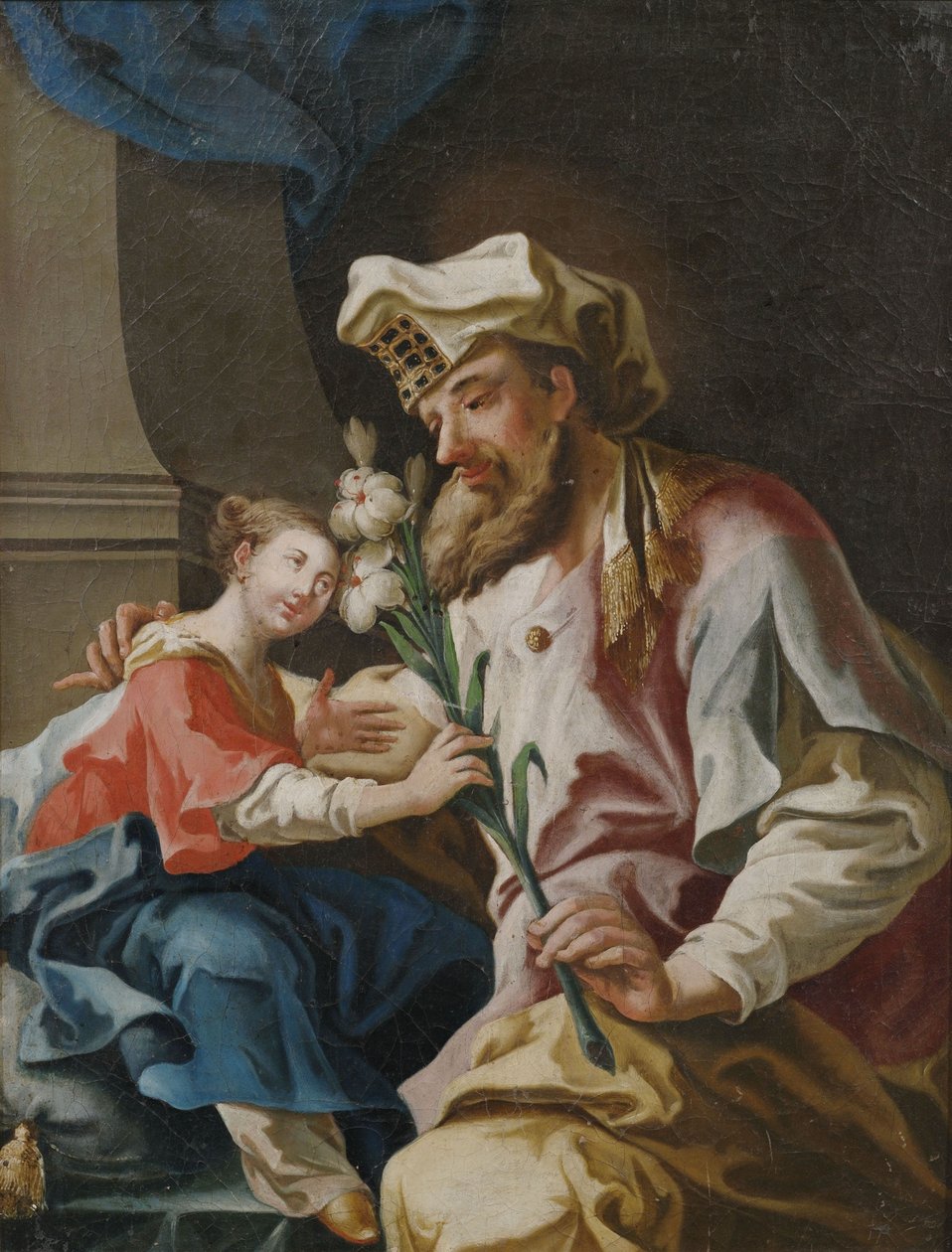 Meryem ve yüksek rahip Zacharias by circle of Franz Joseph Spiegler