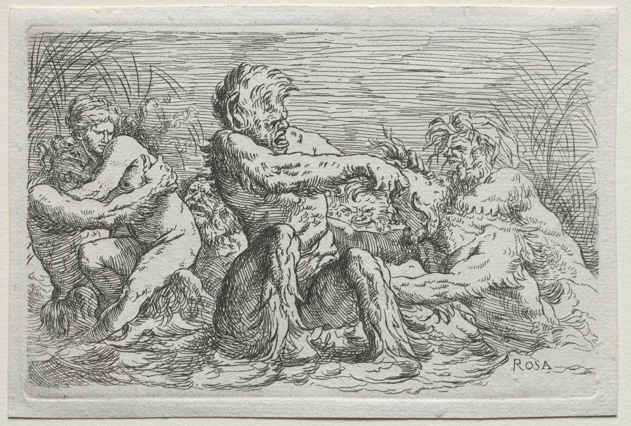 nehir tanrıları by copy after Salvator Rosa