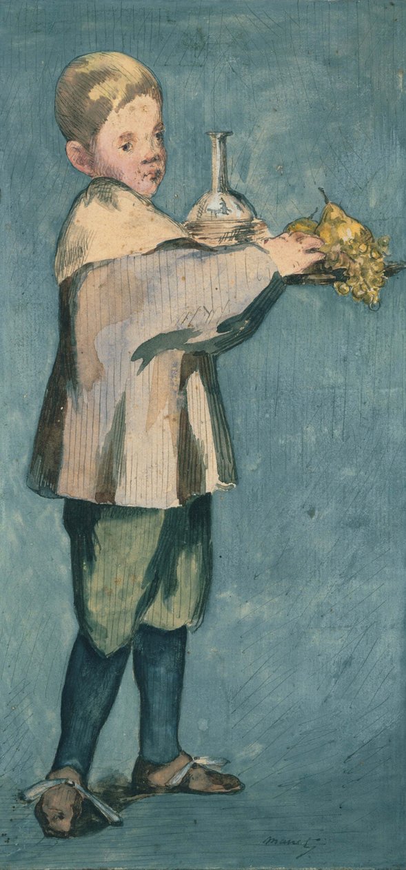 Tepsi taşıyan çocuk by Édouard Manet
