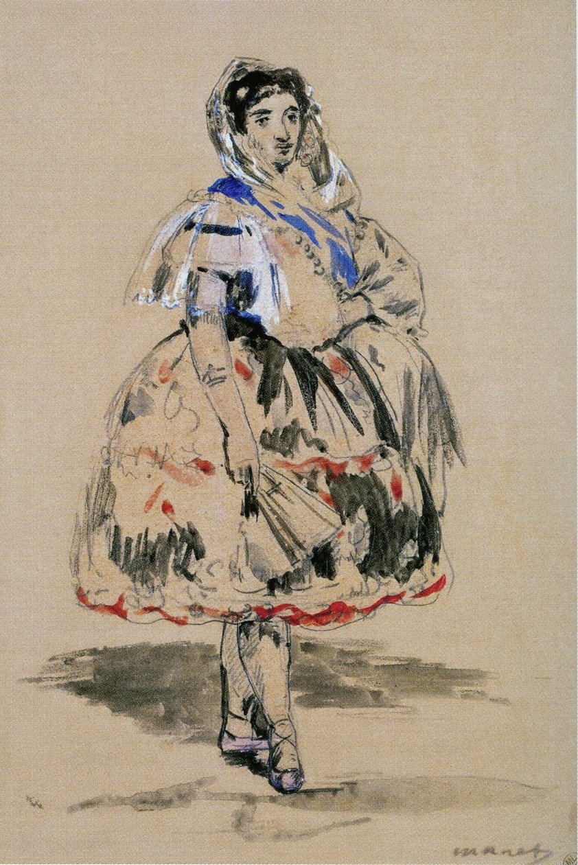 Fransızca: Lola de Valence (Suluboya) by Édouard Manet